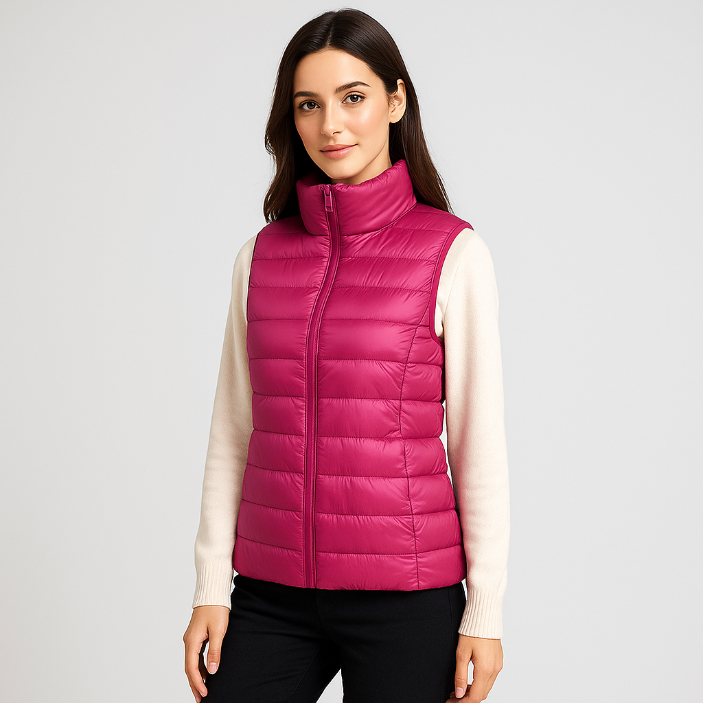 Street Wave Lightweight Quilted Vest For Women With Soft Insulation And Cozy Warmth