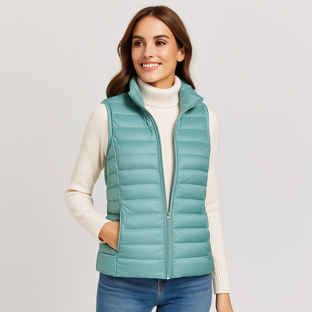 Street Wave Lightweight Quilted Vest For Women With Soft Insulation And Cozy Warmth