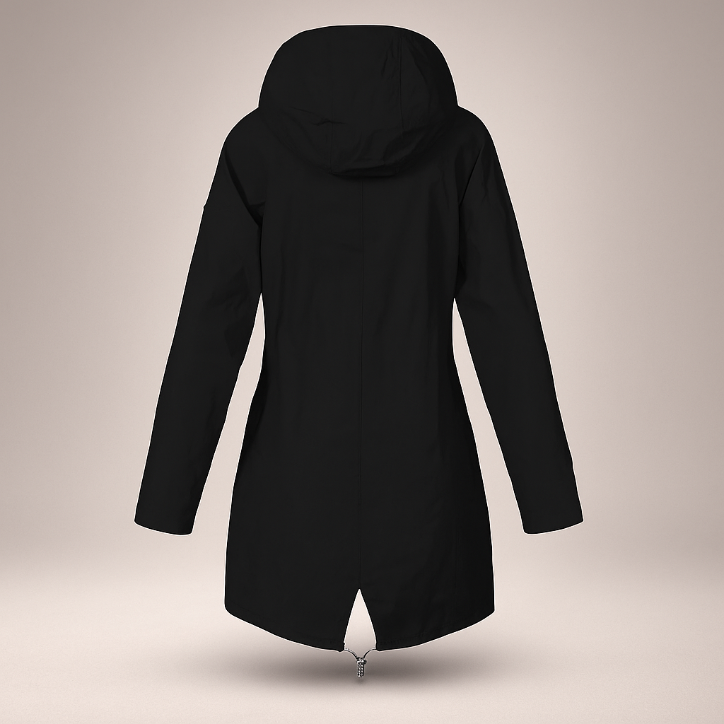 Waterproof Street-Wave Womens Jacket With Adjustable Hood For Women Lightweight All-Weather Comfort