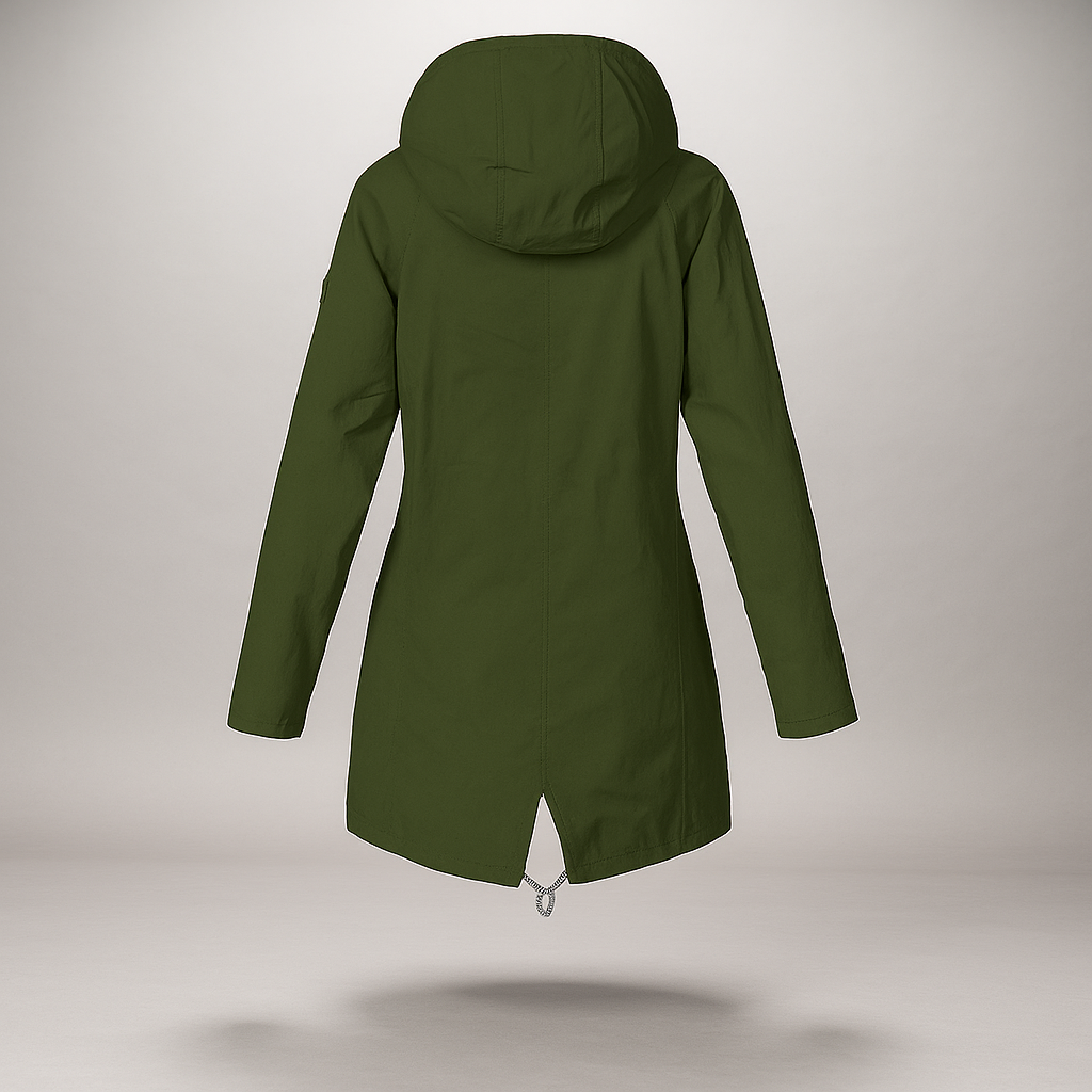 Waterproof Street-Wave Womens Jacket With Adjustable Hood For Women Lightweight All-Weather Comfort
