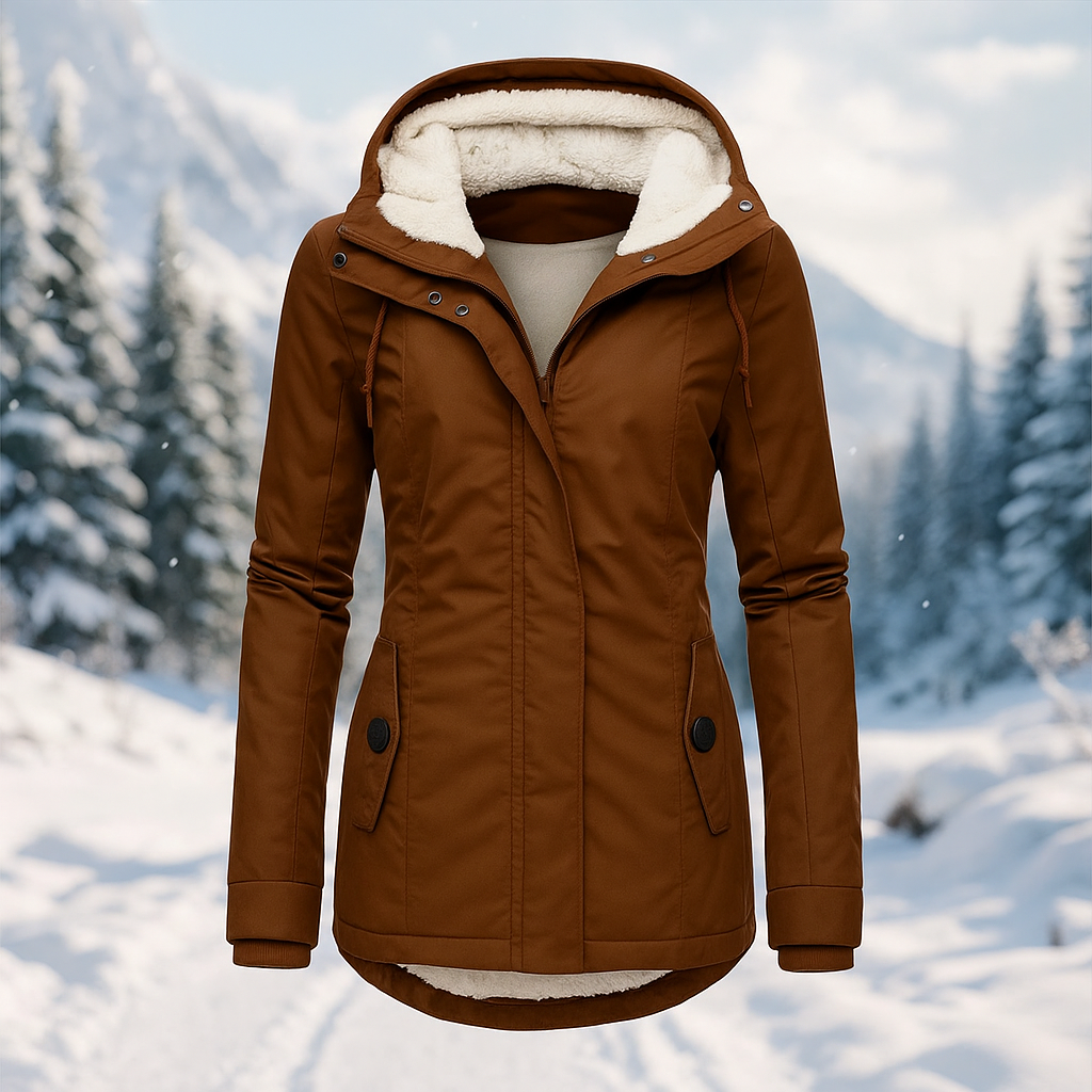 Street-Wave Winter Quilted Coat With Warm Lining For Women, Hooded Puffer Style All-Weather Ready