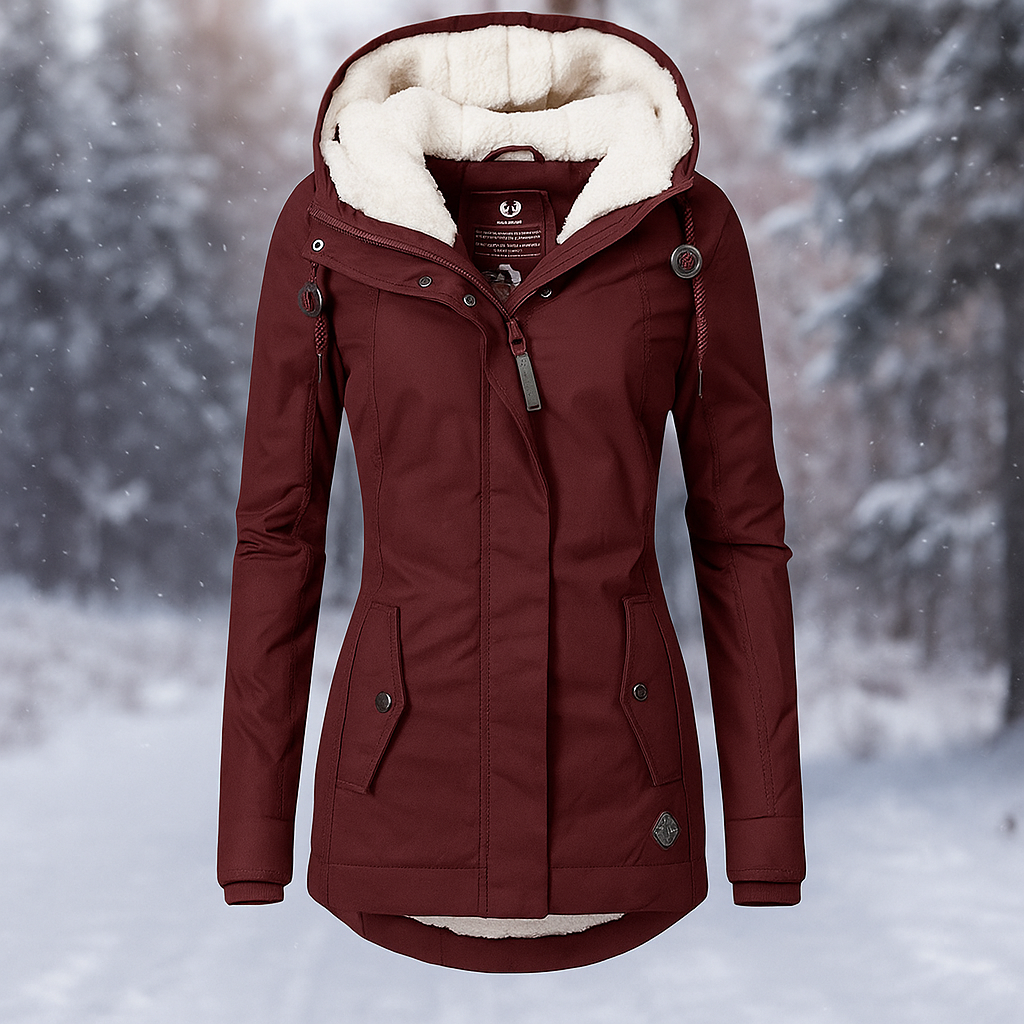 Street-Wave Winter Quilted Coat With Warm Lining For Women, Hooded Puffer Style All-Weather Ready