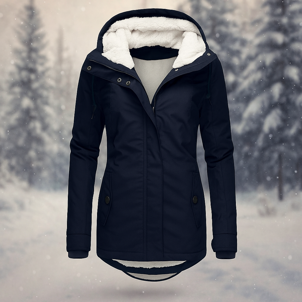 Street-Wave Winter Quilted Coat With Warm Lining For Women, Hooded Puffer Style All-Weather Ready