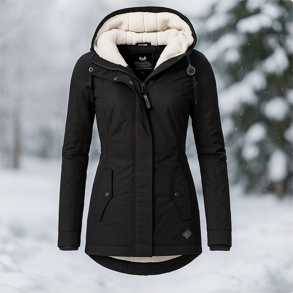 Street-Wave Winter Quilted Coat With Warm Lining For Women, Hooded Puffer Style All-Weather Ready