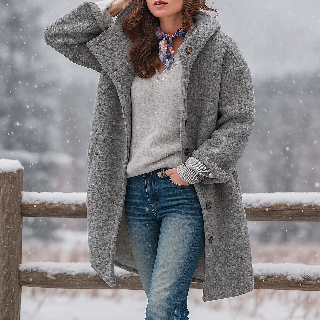 Street-Wave Premium Women Winter Coat Alexia Cozy Warm Versatile Hooded Coat For Everyday Style