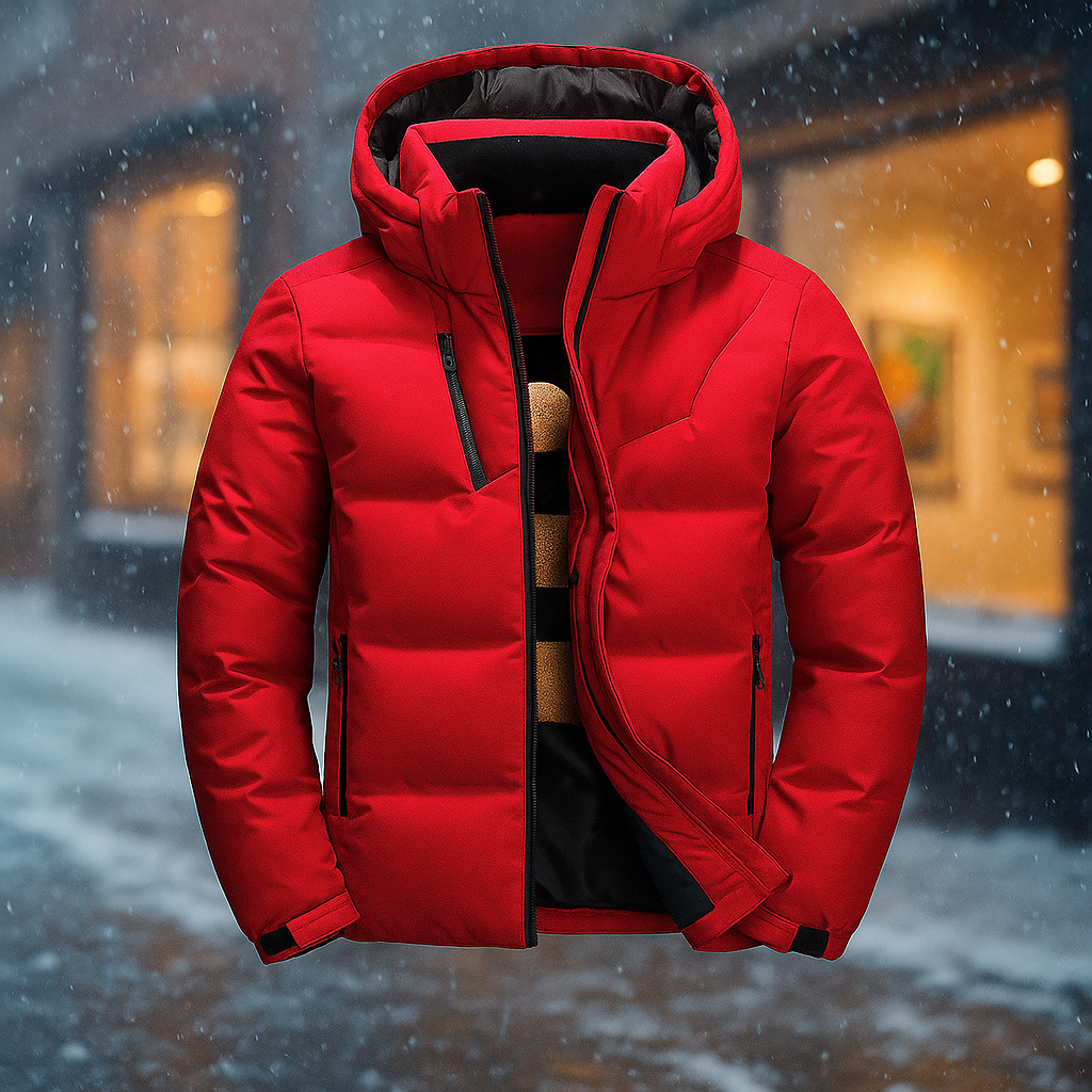 Street Wave Padded Hooded Jacket With Urban Design Insulated For City Style Urban Streetwear Fans