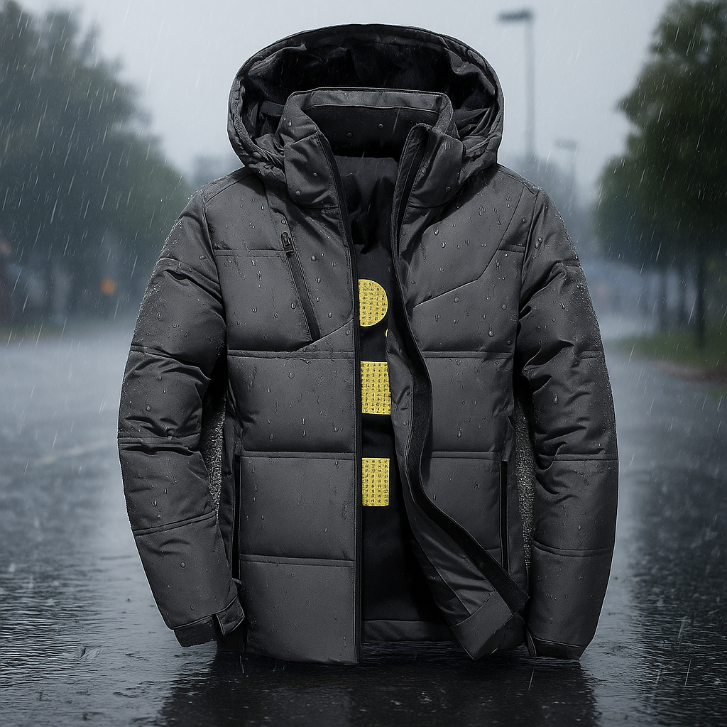 Street Wave Padded Hooded Jacket With Urban Design Insulated For City Style Urban Streetwear Fans