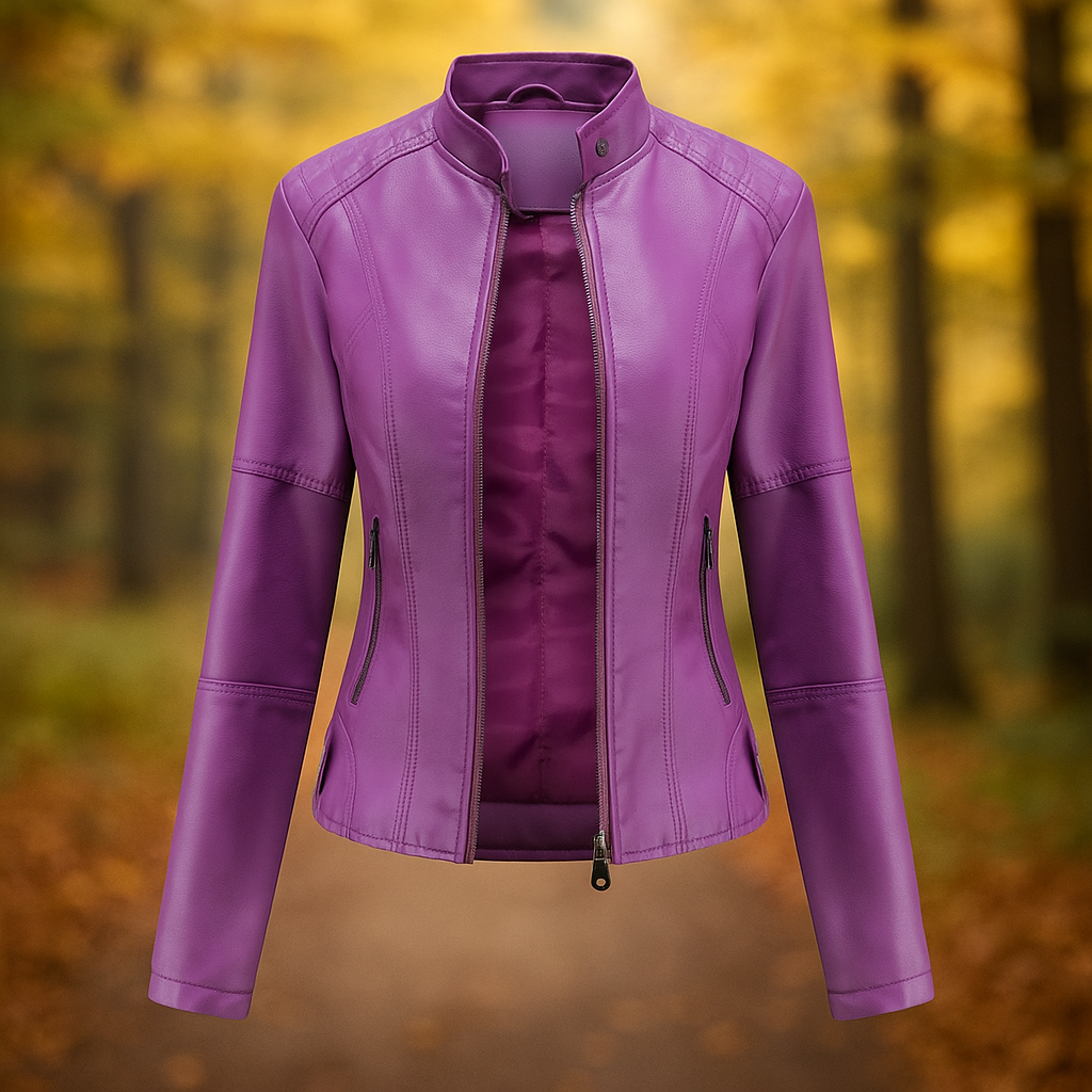 Leather Biker Jacket For Women Street-wave, Flattering Fit And Timeless Street Style