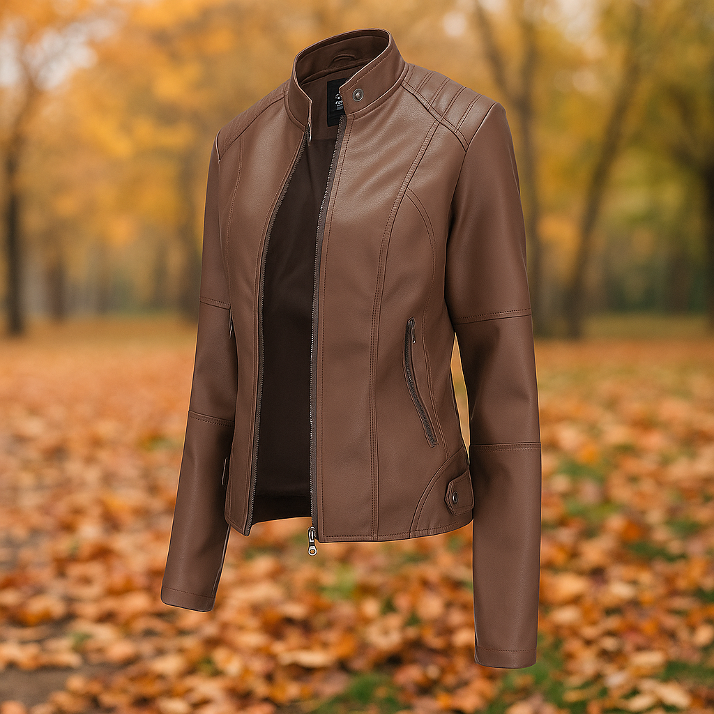 Leather Biker Jacket For Women Street-wave, Flattering Fit And Timeless Street Style