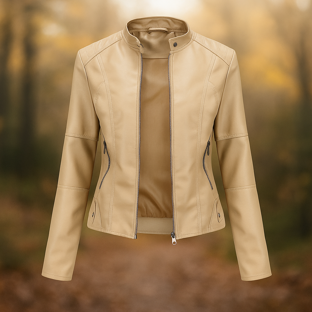 Leather Biker Jacket For Women Street-wave, Flattering Fit And Timeless Street Style