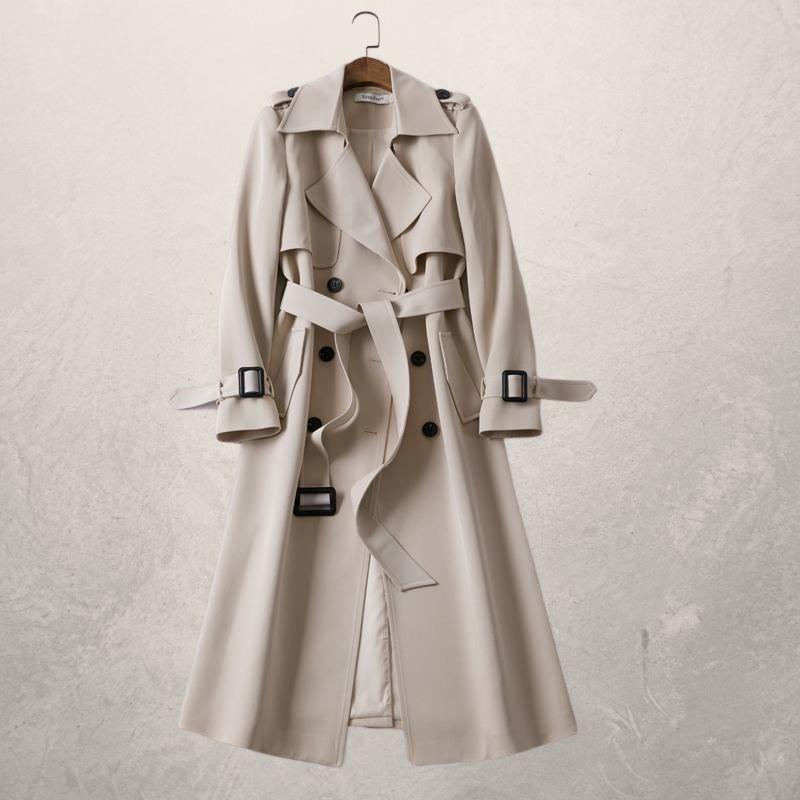 Street Wave Alina Trench Coat Double Breasted Belted Warm Comfort Unisex