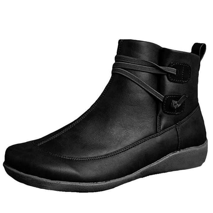 Street Wave Women Leather Winter Boots Cozy Warmth Durable Comfort For Cold Days