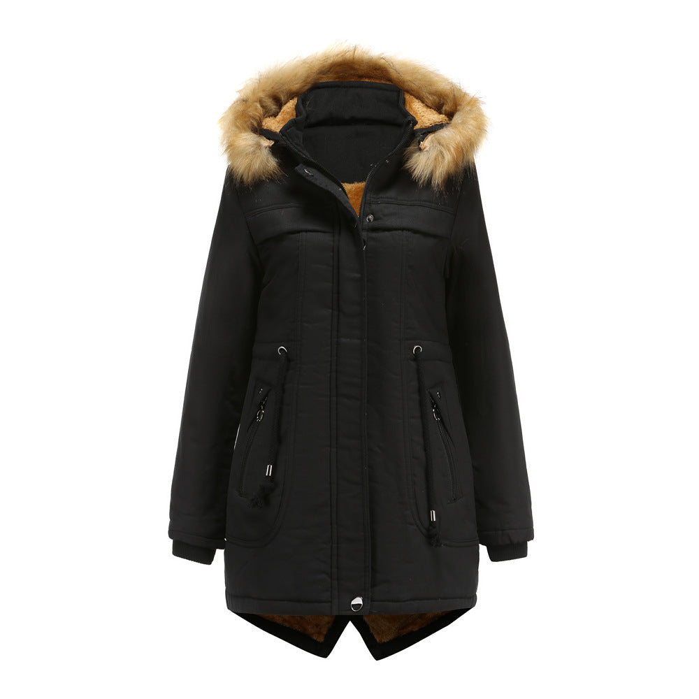 Street Wave Womens Winter Parka With Removable Hood And Faux Fur Trim Water Repellent