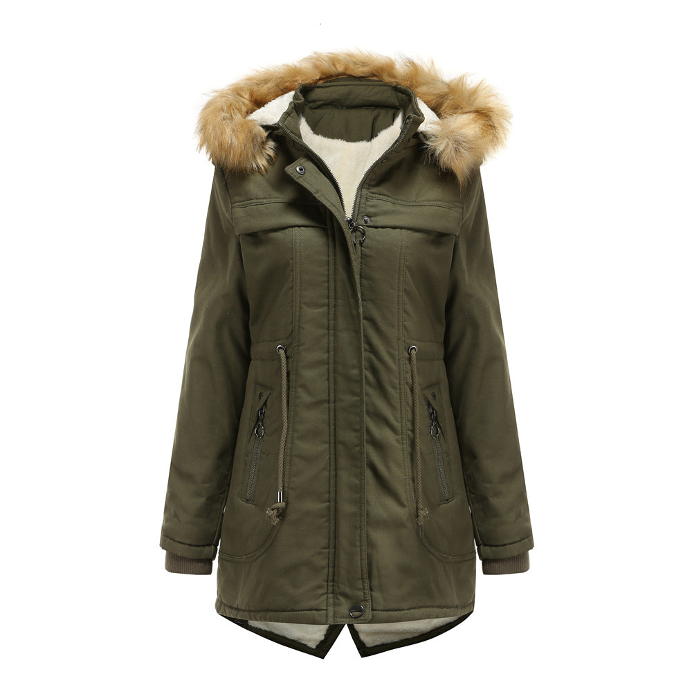 Street Wave Womens Winter Parka With Removable Hood And Faux Fur Trim Water Repellent