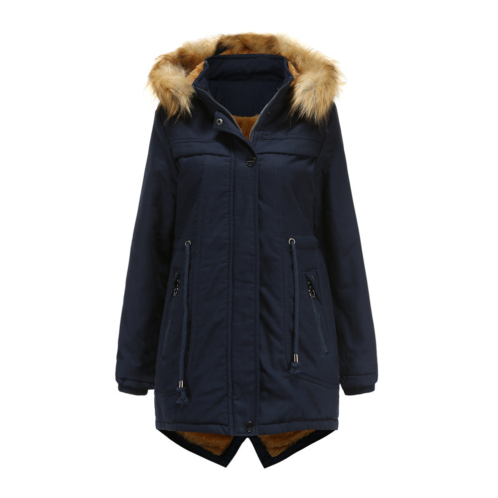 Street Wave Womens Winter Parka With Removable Hood And Faux Fur Trim Water Repellent