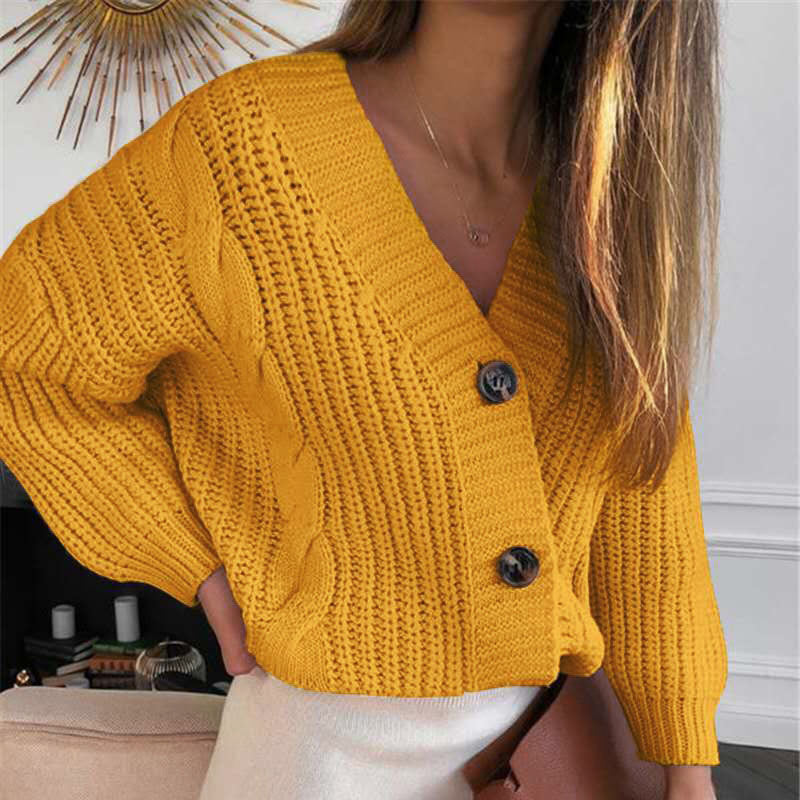 Street-wave Oversized Cardigan for Women With Decorative Buttons Cozy Wool Knit Everyday