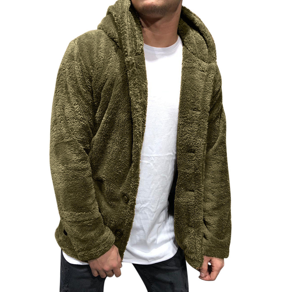 Street-wave Fleece Jacket For Men With Hood Cozy Warmth And Timeless Stylish Comfort