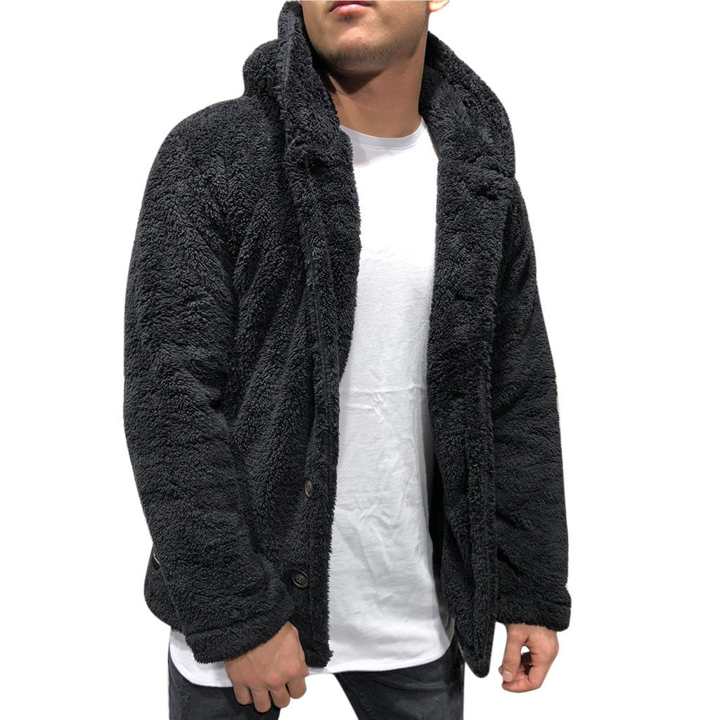 Street-wave Fleece Jacket For Men With Hood Cozy Warmth And Timeless Stylish Comfort