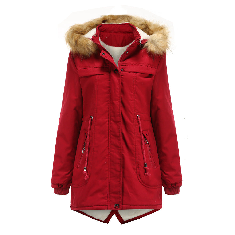 Street Wave Womens Winter Parka With Removable Hood And Faux Fur Trim Water Repellent