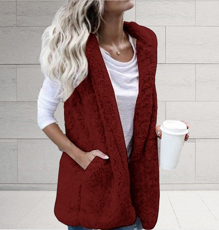 Street-Wave Women Fleece Vest With Ergonomic Fit And Large Pockets For Cozy Comfort