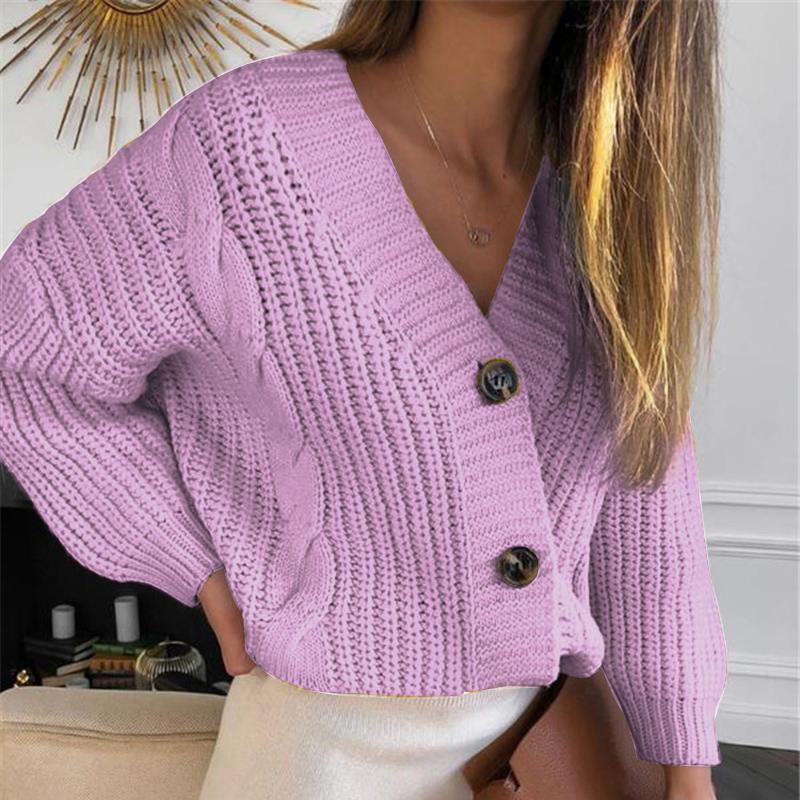 Street-wave Oversized Cardigan for Women With Decorative Buttons Cozy Wool Knit Everyday