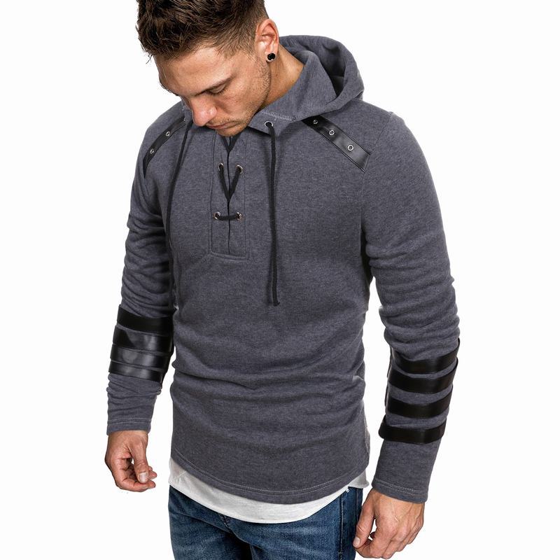 Mens Hoodie Streetwave With Fashion Details For Urban Style Comfort Cotton Blend Premium Fabric