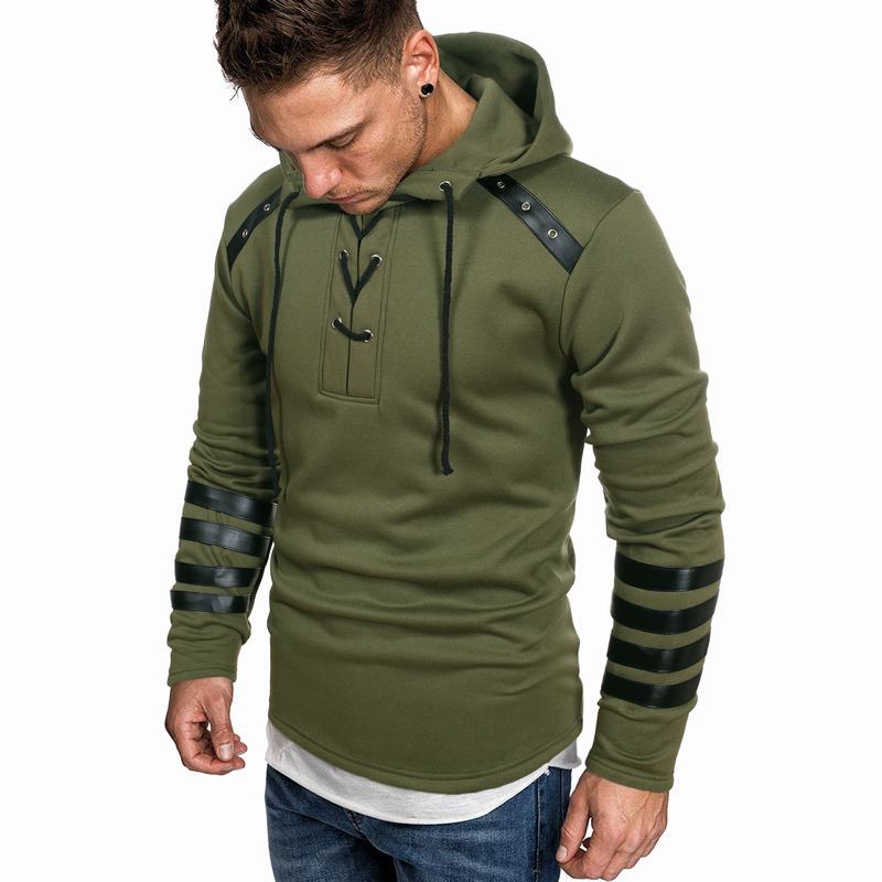 Mens Hoodie Streetwave With Fashion Details For Urban Style Comfort Cotton Blend Premium Fabric