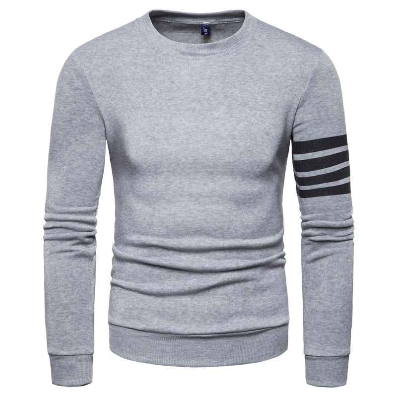 Mens Stylish Sweatshirt With Striped Design Street-Wave Breathable Cotton Comfort