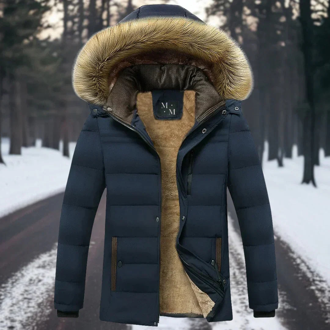 Street-wave Puffer Coat With Full Body Warmth Fur Hood Winter Outerwear For Cold Weather Enthusiasts