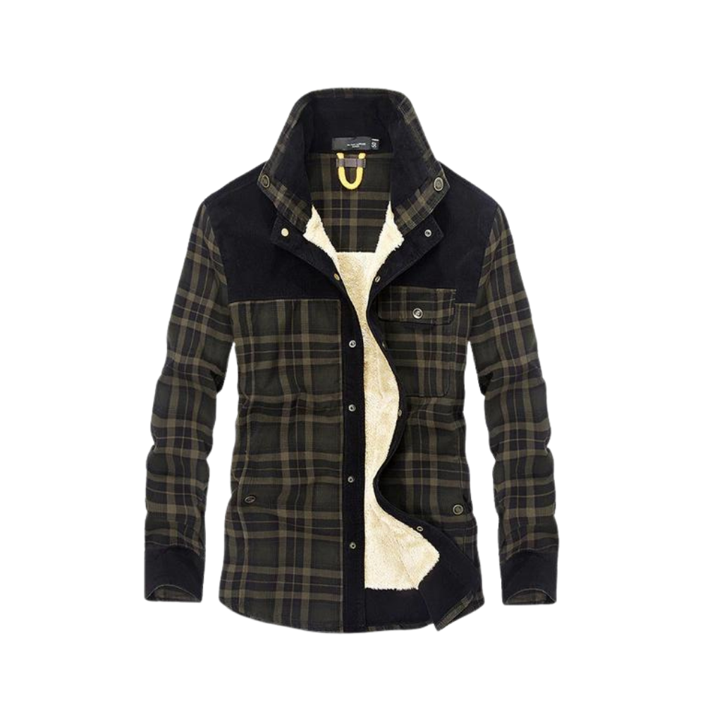 Street Wave Flannel Jacket For Men With Cozy Sherpa Lining For Warmth And Adventure