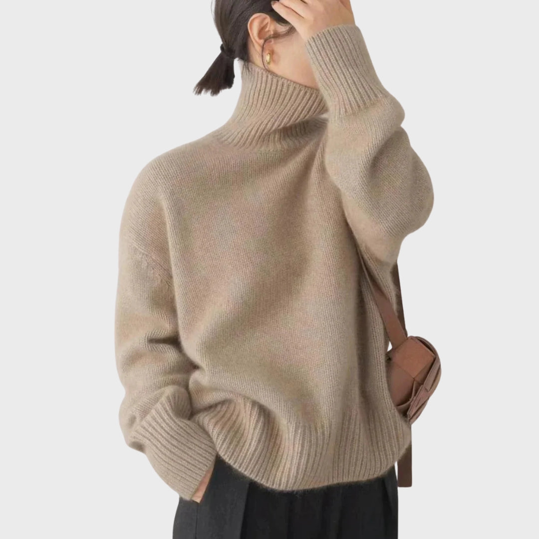 Street-Wave Cashmere Turtleneck Sweater for Women Ultra Soft Warmth, Cozy Fit All Day Comfort