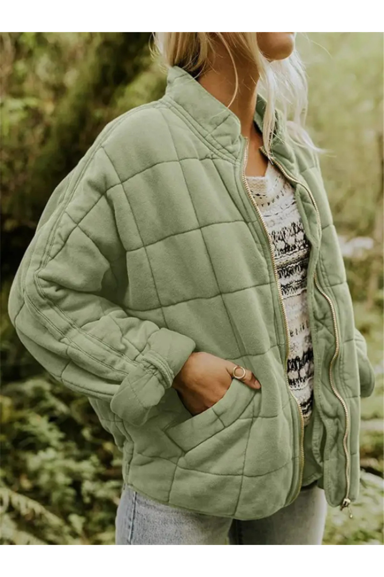 Street Wave Womens Quilted Bomber Jacket For Women Elegant Weatherproof Comfort And Perfect Fit