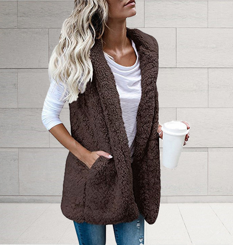 Street-Wave Women Fleece Vest With Ergonomic Fit And Large Pockets For Cozy Comfort