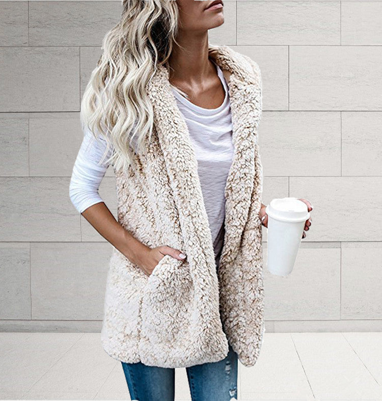 Street-Wave Women Fleece Vest With Ergonomic Fit And Large Pockets For Cozy Comfort