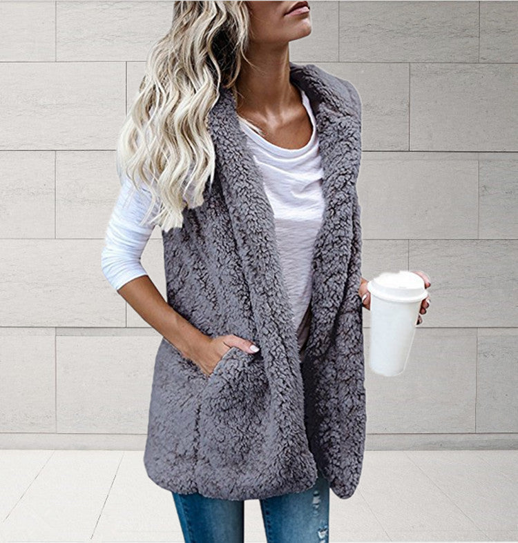 Street-Wave Women Fleece Vest With Ergonomic Fit And Large Pockets For Cozy Comfort