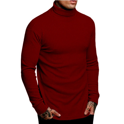 Streetwave Mens Roll Neck Sweater Ribbed Silhouette Warm Cozy Turtleneck Pullover For Men