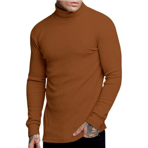 Streetwave Mens Roll Neck Sweater Ribbed Silhouette Warm Cozy Turtleneck Pullover For Men
