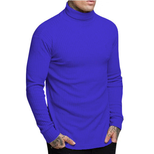 Streetwave Mens Roll Neck Sweater Ribbed Silhouette Warm Cozy Turtleneck Pullover For Men