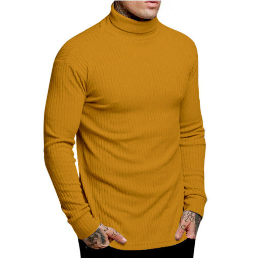 Streetwave Mens Roll Neck Sweater Ribbed Silhouette Warm Cozy Turtleneck Pullover For Men