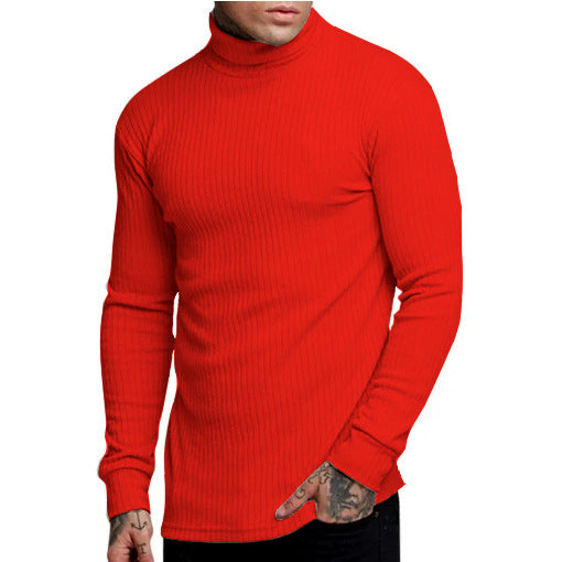 Streetwave Mens Roll Neck Sweater Ribbed Silhouette Warm Cozy Turtleneck Pullover For Men