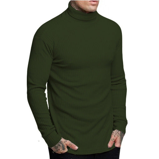 Streetwave Mens Roll Neck Sweater Ribbed Silhouette Warm Cozy Turtleneck Pullover For Men