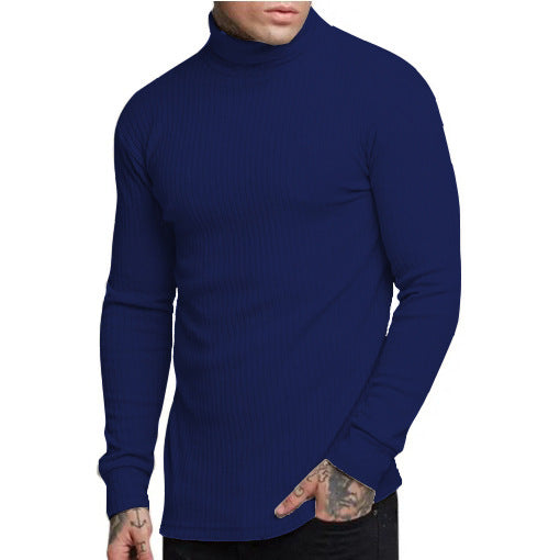 Streetwave Mens Roll Neck Sweater Ribbed Silhouette Warm Cozy Turtleneck Pullover For Men