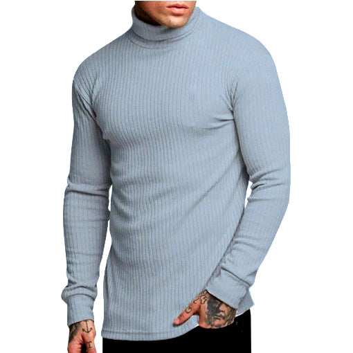 Streetwave Mens Roll Neck Sweater Ribbed Silhouette Warm Cozy Turtleneck Pullover For Men