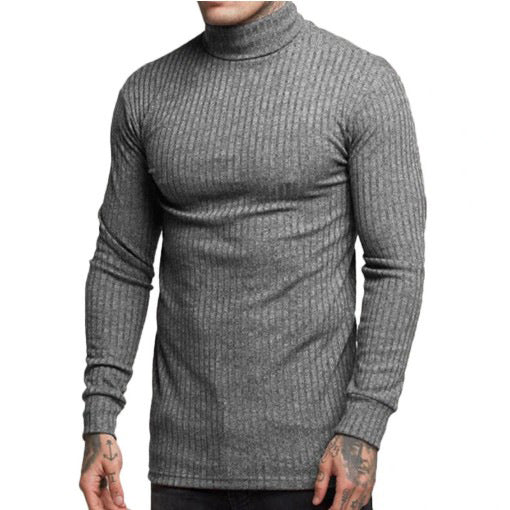Streetwave Mens Roll Neck Sweater Ribbed Silhouette Warm Cozy Turtleneck Pullover For Men