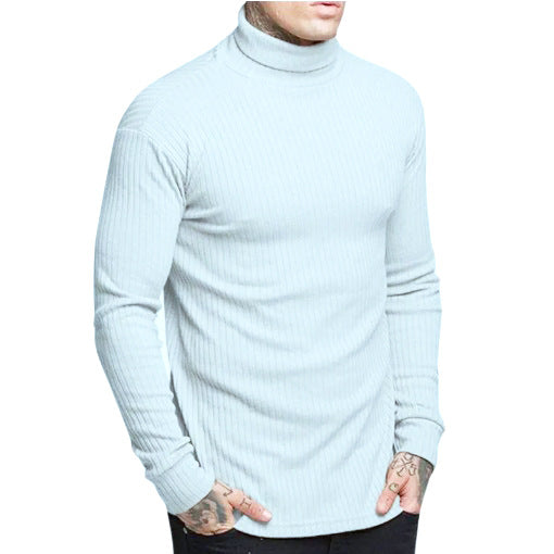 Streetwave Mens Roll Neck Sweater Ribbed Silhouette Warm Cozy Turtleneck Pullover For Men