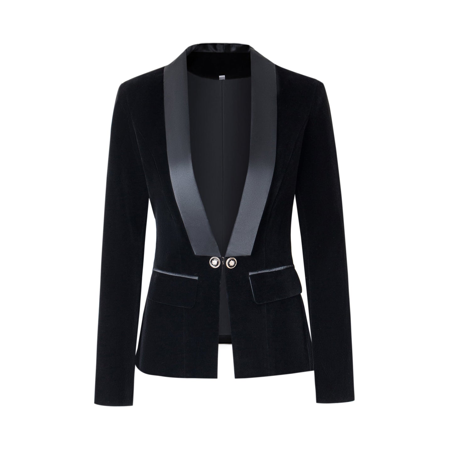 Streetwave Womens Velvet Blazer With Shine Accents And Structured Fit For Fashion Forward Women