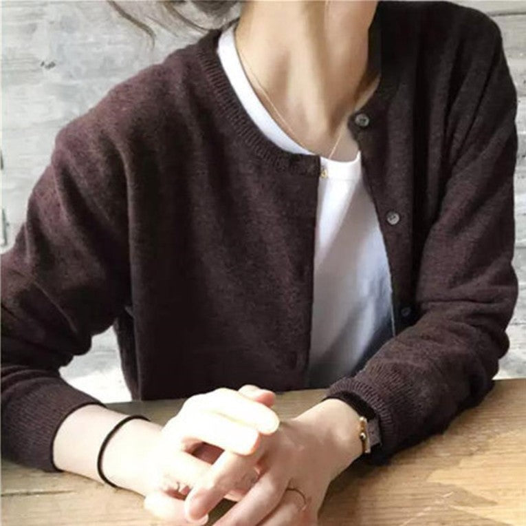 Streetwave Womens Knit Cardigan With Fine Texture And Elegant Button Details For Everyday Chic