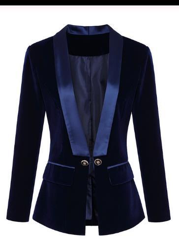 Streetwave Womens Velvet Blazer With Shine Accents And Structured Fit For Fashion Forward Women