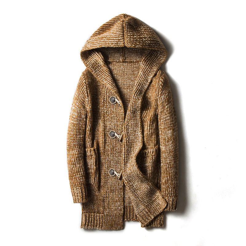 Street-wave Women's Hooded Knit Cardigan With Large Pockets For Cozy Everyday Comfort