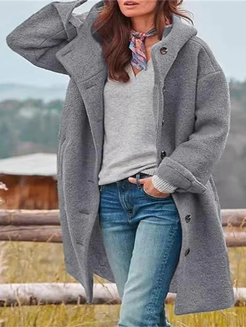 Street Wave Wool Hooded Jacket For Women With Cozy Warmth And Effortless Street Style